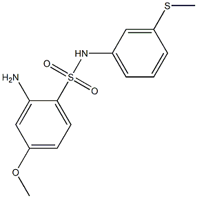 2-amino-4-methoxy-N-[3-(methylsulfanyl)phenyl]benzene-1-sulfonamide Struktur