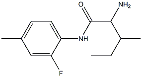 2-amino-N-(2-fluoro-4-methylphenyl)-3-methylpentanamide Struktur