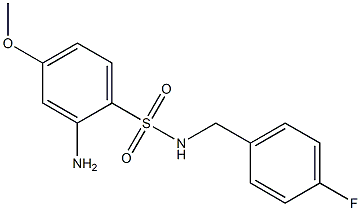 2-amino-N-[(4-fluorophenyl)methyl]-4-methoxybenzene-1-sulfonamide Struktur