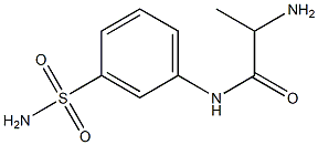 2-amino-N-[3-(aminosulfonyl)phenyl]propanamide Struktur