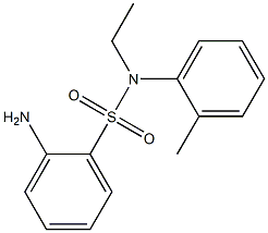 2-amino-N-ethyl-N-(2-methylphenyl)benzene-1-sulfonamide Struktur