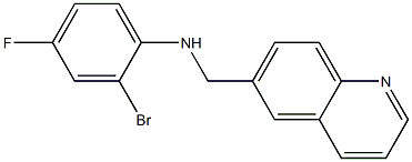 2-bromo-4-fluoro-N-(quinolin-6-ylmethyl)aniline Struktur