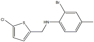 2-bromo-N-[(5-chlorothiophen-2-yl)methyl]-4-methylaniline Struktur