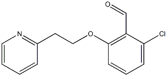 2-chloro-6-[2-(pyridin-2-yl)ethoxy]benzaldehyde Struktur