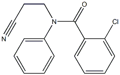 2-chloro-N-(2-cyanoethyl)-N-phenylbenzamide Struktur