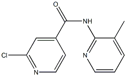 2-chloro-N-(3-methylpyridin-2-yl)pyridine-4-carboxamide Struktur