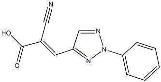 2-cyano-3-(2-phenyl-2H-1,2,3-triazol-4-yl)prop-2-enoic acid Struktur