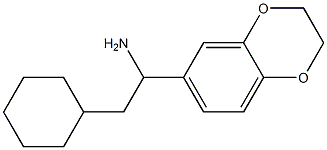 2-cyclohexyl-1-(2,3-dihydro-1,4-benzodioxin-6-yl)ethan-1-amine Struktur