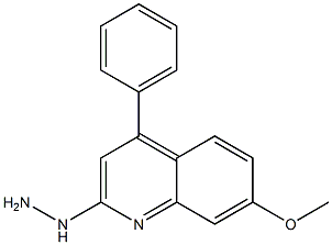 2-hydrazino-7-methoxy-4-phenylquinoline Struktur