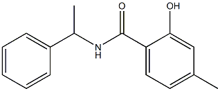 2-hydroxy-4-methyl-N-(1-phenylethyl)benzamide Struktur