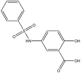 2-hydroxy-5-[(phenylsulfonyl)amino]benzoic acid Struktur