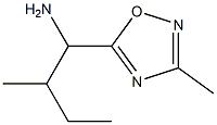 2-methyl-1-(3-methyl-1,2,4-oxadiazol-5-yl)butan-1-amine Struktur