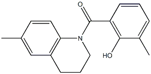 2-methyl-6-[(6-methyl-1,2,3,4-tetrahydroquinolin-1-yl)carbonyl]phenol Struktur