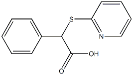 2-phenyl-2-(pyridin-2-ylsulfanyl)acetic acid Struktur