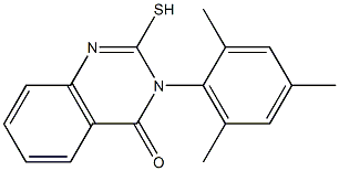 2-sulfanyl-3-(2,4,6-trimethylphenyl)-3,4-dihydroquinazolin-4-one Struktur