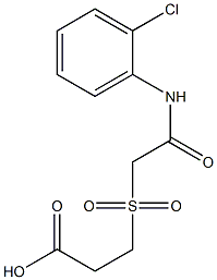 3-({[(2-chlorophenyl)carbamoyl]methane}sulfonyl)propanoic acid Struktur