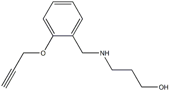 3-({[2-(prop-2-yn-1-yloxy)phenyl]methyl}amino)propan-1-ol Struktur