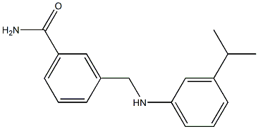 3-({[3-(propan-2-yl)phenyl]amino}methyl)benzamide Struktur