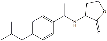 3-({1-[4-(2-methylpropyl)phenyl]ethyl}amino)oxolan-2-one Struktur