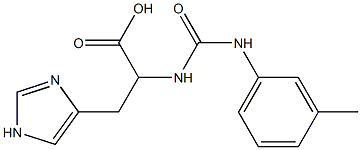 3-(1H-imidazol-4-yl)-2-({[(3-methylphenyl)amino]carbonyl}amino)propanoic acid Struktur