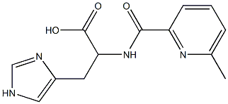 3-(1H-imidazol-4-yl)-2-{[(6-methylpyridin-2-yl)carbonyl]amino}propanoic acid Struktur