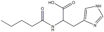 3-(1H-imidazol-4-yl)-2-pentanamidopropanoic acid Struktur