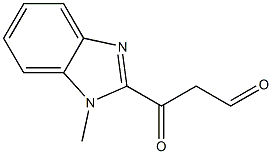 3-(1-methyl-1H-1,3-benzodiazol-2-yl)-3-oxopropanal Struktur