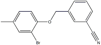 3-(2-bromo-4-methylphenoxymethyl)benzonitrile Struktur