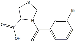 3-(3-bromobenzoyl)-1,3-thiazolidine-4-carboxylic acid Struktur