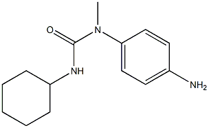 3-(4-aminophenyl)-1-cyclohexyl-3-methylurea Struktur