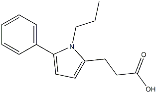 3-(5-phenyl-1-propyl-1H-pyrrol-2-yl)propanoic acid Struktur