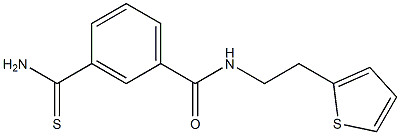 3-(aminocarbonothioyl)-N-(2-thien-2-ylethyl)benzamide Struktur