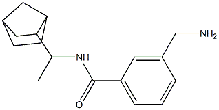 3-(aminomethyl)-N-(1-{bicyclo[2.2.1]heptan-2-yl}ethyl)benzamide Struktur