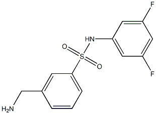 3-(aminomethyl)-N-(3,5-difluorophenyl)benzenesulfonamide Struktur