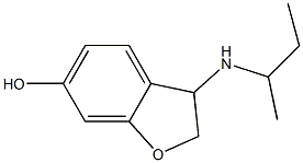 3-(butan-2-ylamino)-2,3-dihydro-1-benzofuran-6-ol Struktur