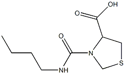 3-(butylcarbamoyl)-1,3-thiazolidine-4-carboxylic acid Struktur