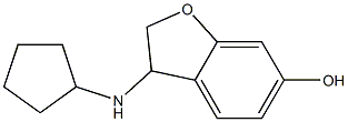 3-(cyclopentylamino)-2,3-dihydro-1-benzofuran-6-ol Struktur