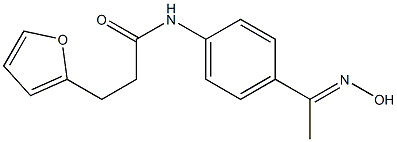 3-(furan-2-yl)-N-{4-[1-(hydroxyimino)ethyl]phenyl}propanamide Struktur