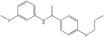 3-(methylsulfanyl)-N-[1-(4-propoxyphenyl)ethyl]aniline Struktur