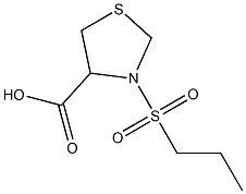 3-(propylsulfonyl)-1,3-thiazolidine-4-carboxylic acid Struktur