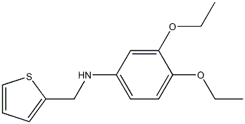 3,4-diethoxy-N-(thiophen-2-ylmethyl)aniline Struktur