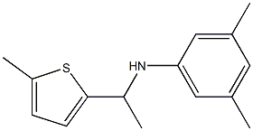 3,5-dimethyl-N-[1-(5-methylthiophen-2-yl)ethyl]aniline Struktur