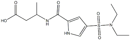 3-[({4-[(diethylamino)sulfonyl]-1H-pyrrol-2-yl}carbonyl)amino]butanoic acid Struktur