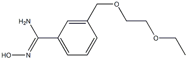 3-[(2-ethoxyethoxy)methyl]-N'-hydroxybenzenecarboximidamide Struktur