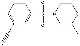 3-[(2-methylmorpholin-4-yl)sulfonyl]benzonitrile Struktur