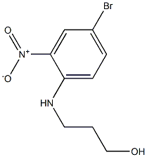 3-[(4-bromo-2-nitrophenyl)amino]propan-1-ol Struktur