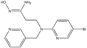 3-[(5-bromopyridin-2-yl)(pyridin-3-ylmethyl)amino]-N'-hydroxypropanimidamide Struktur