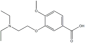 3-[2-(diethylamino)ethoxy]-4-methoxybenzoic acid Struktur