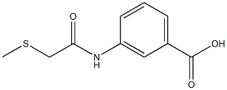 3-[2-(methylsulfanyl)acetamido]benzoic acid Struktur