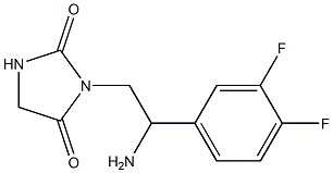 3-[2-amino-2-(3,4-difluorophenyl)ethyl]imidazolidine-2,4-dione Struktur